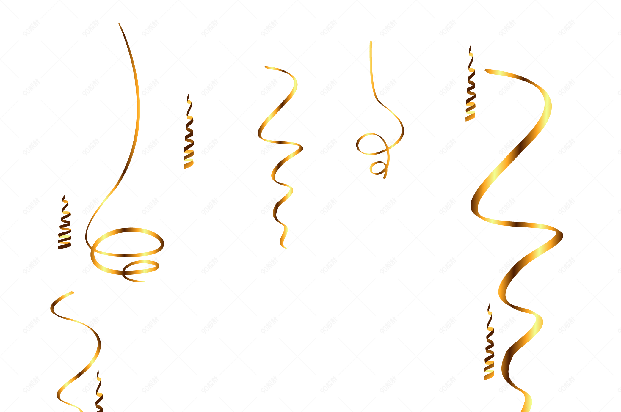 金色的氛围漂浮素材