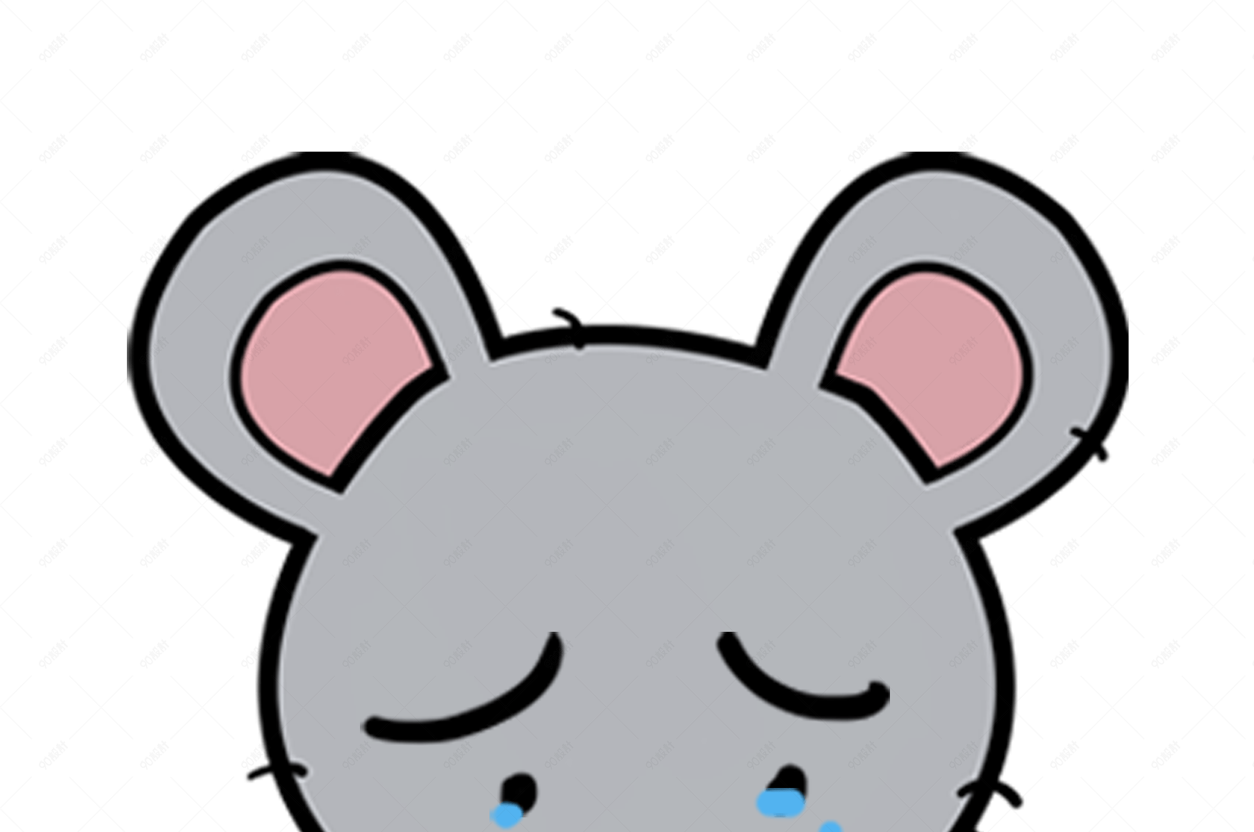 老鼠土匪鼠q版卡通角色动物形象聊天表情包伤心