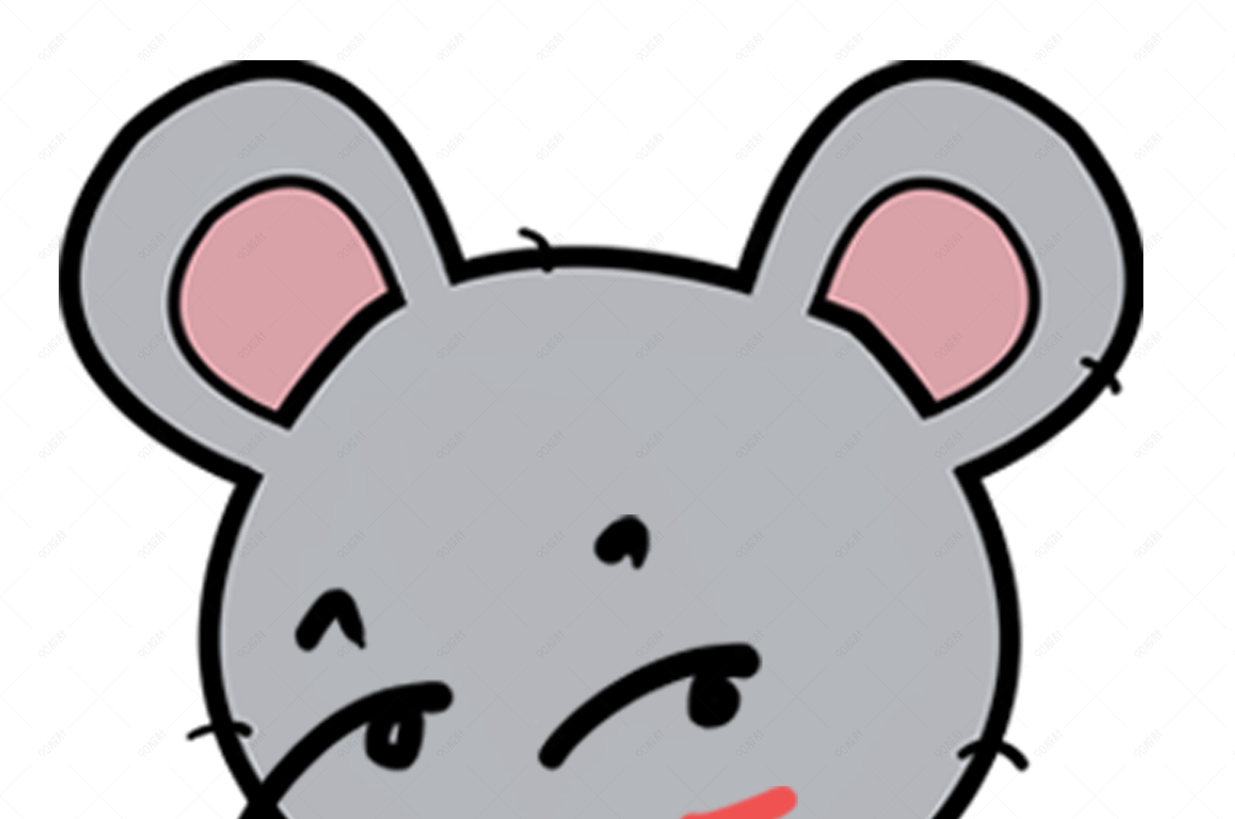 老鼠土匪鼠q版卡通角色动物形象聊天表情包不屑