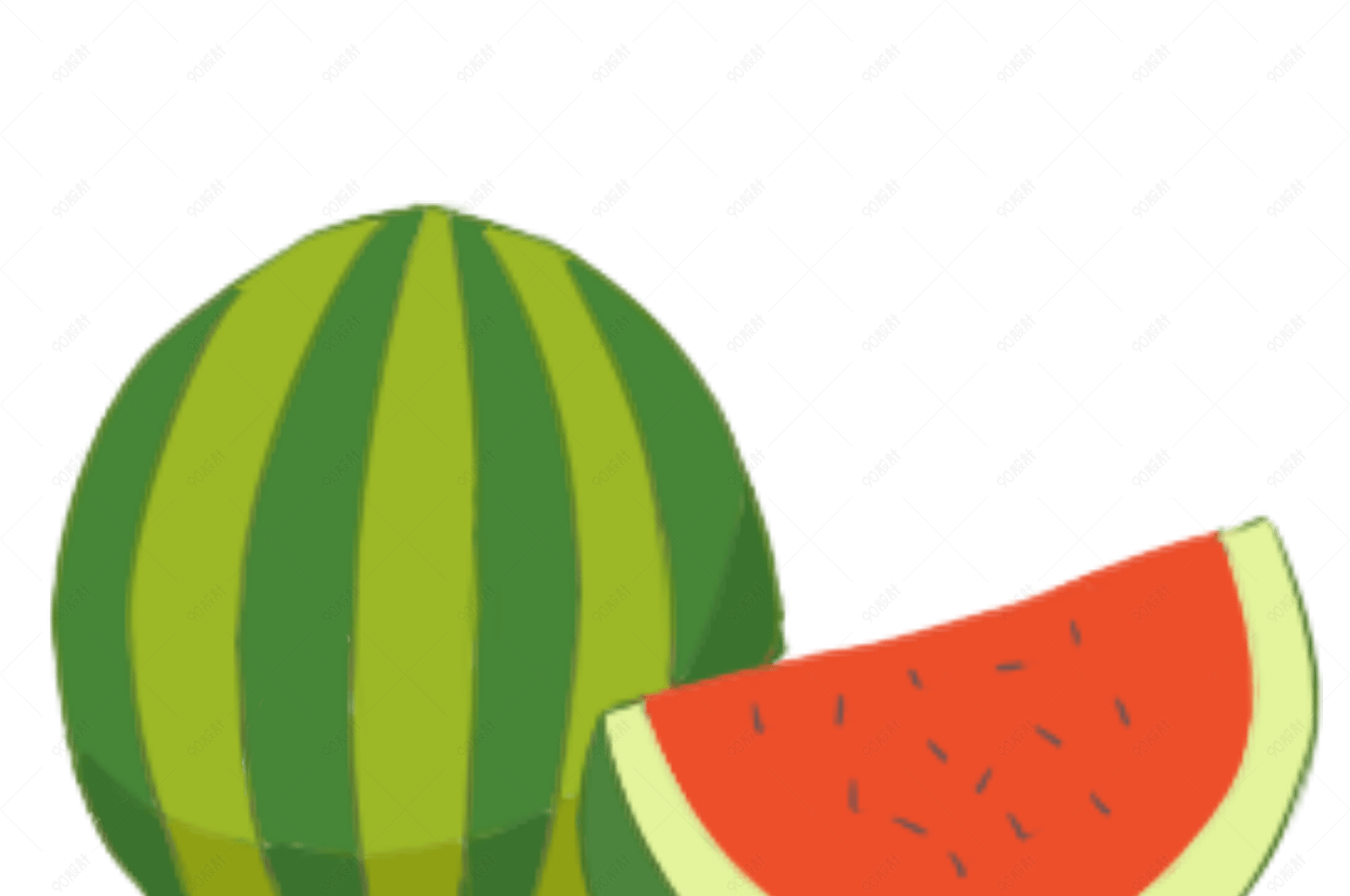 手绘水果西瓜设计图