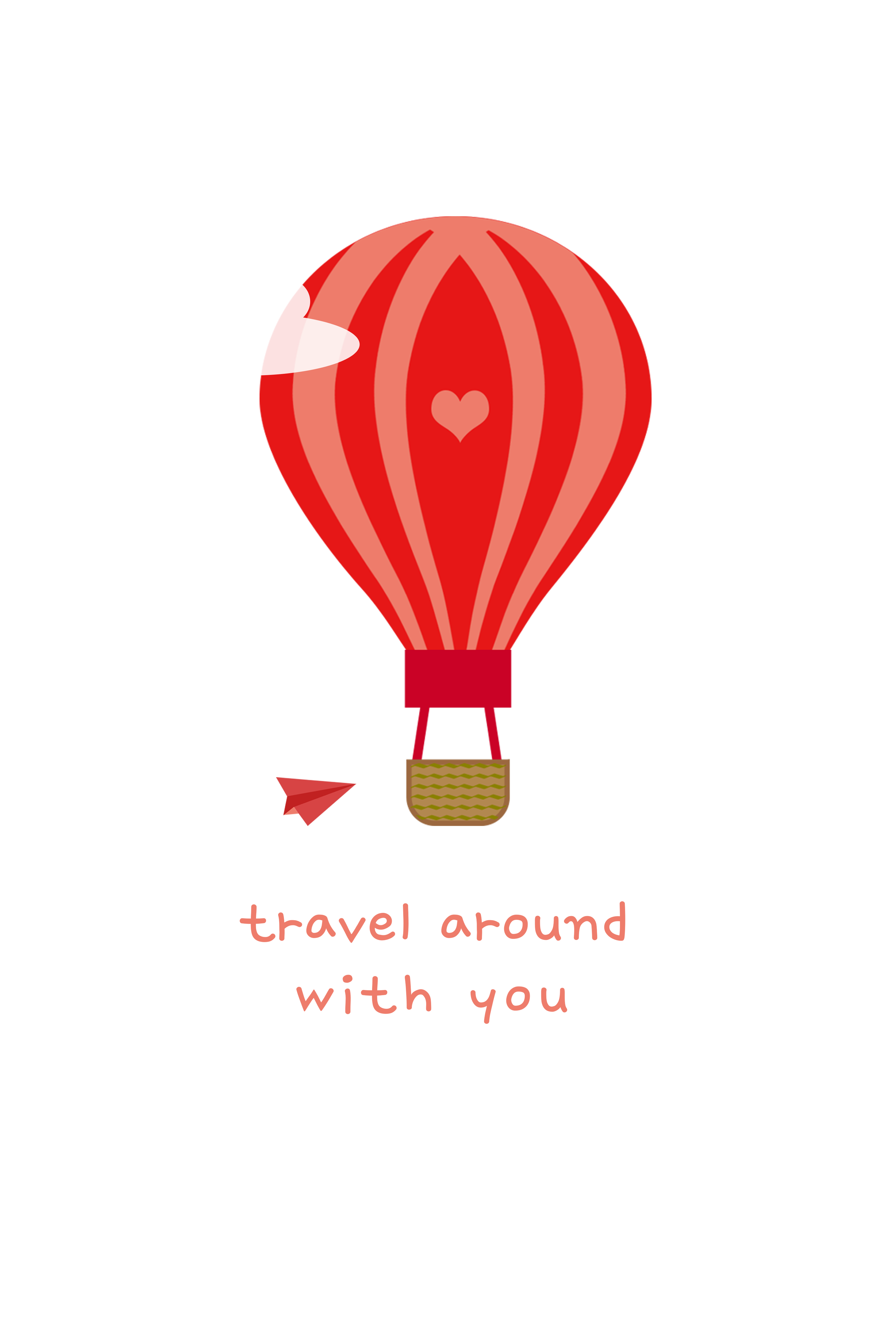 热气球热气球扁平化png图片