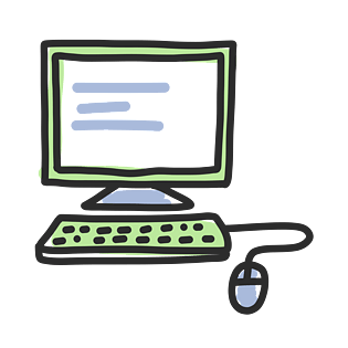 清新卡通台式电脑png