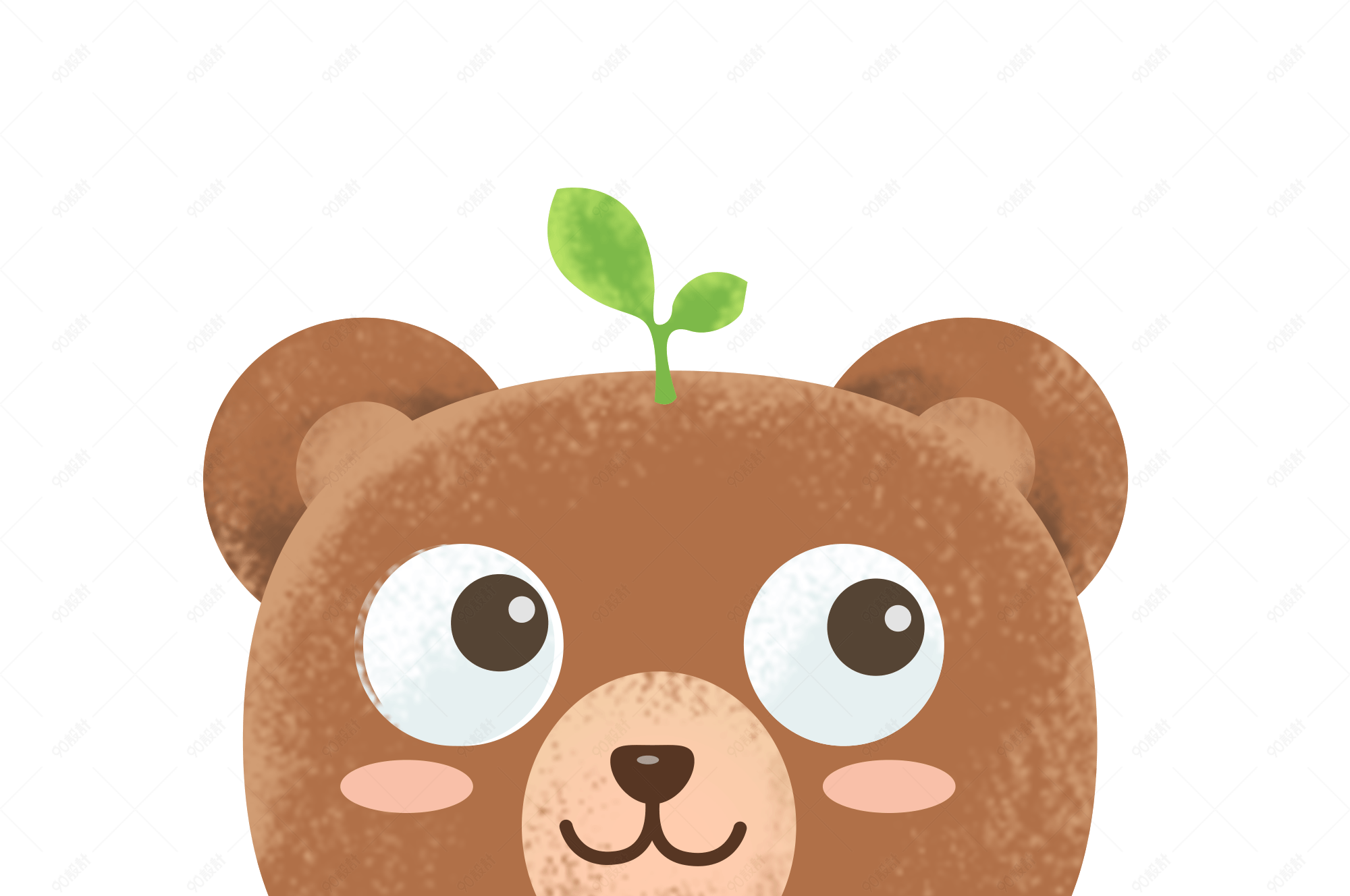 小熊萌萌的可爱手绘矢量卡通形象