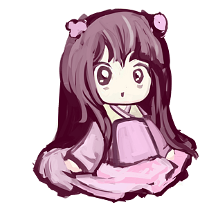 古装女生矢量插画pngpngpsd2000*2000中国风国潮元素卡通人物执扇女孩