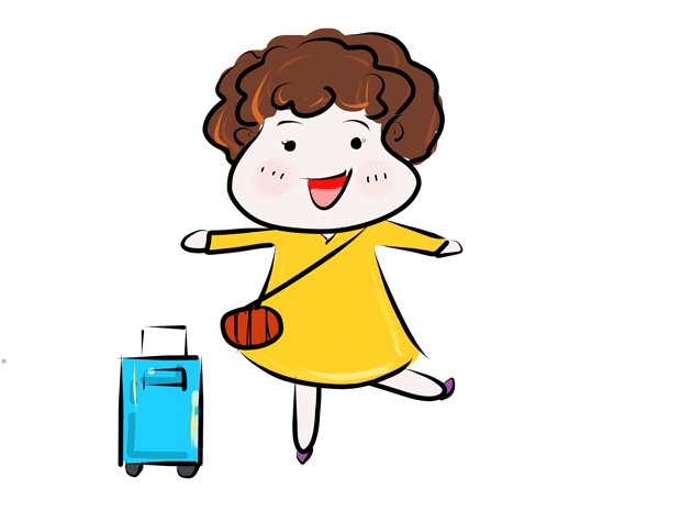 卡通可爱夏季旅行背包旅游