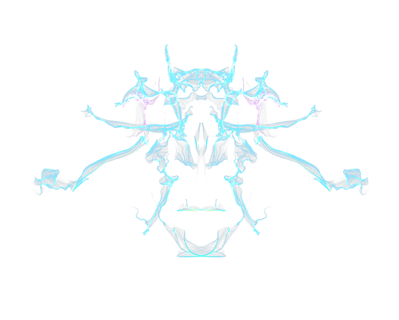手绘酷炫科技光线抽象图案插画