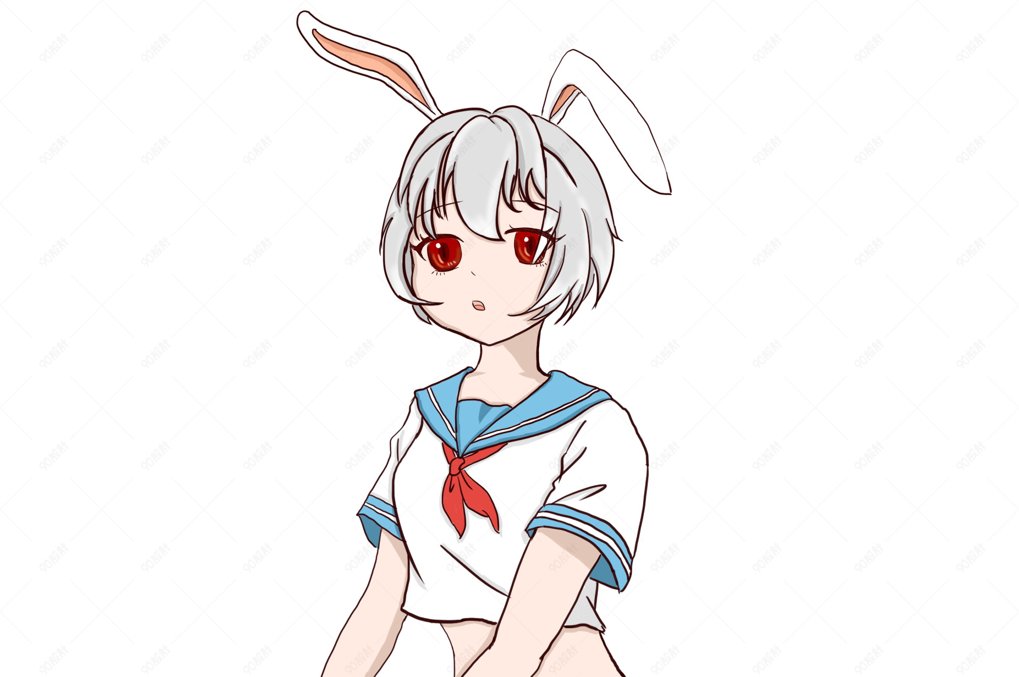 中秋节拟人可爱玉兔