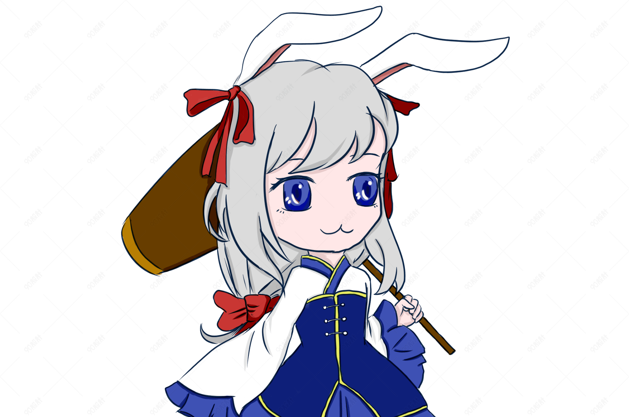 中秋节拟人可爱玉兔