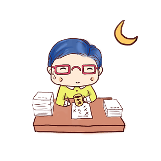 教师节卡通手绘男老师看作业