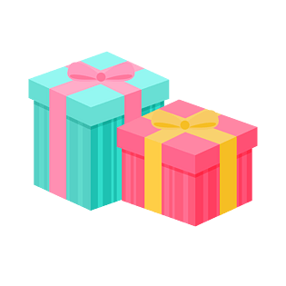 七夕情人节教师节礼物礼盒png