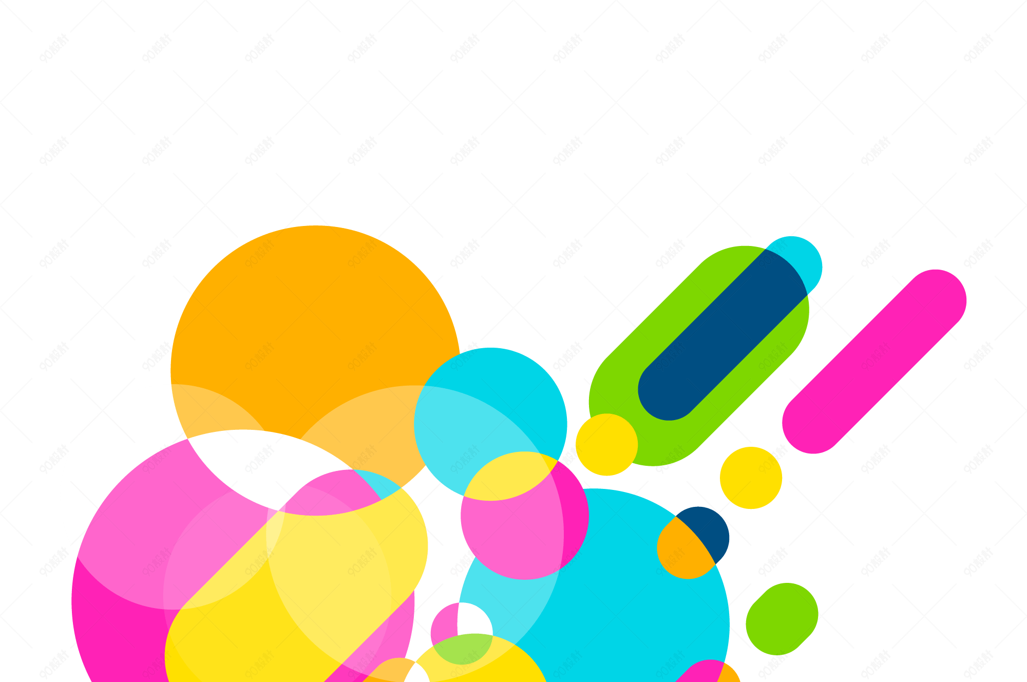 卡通个性圆形装饰图案