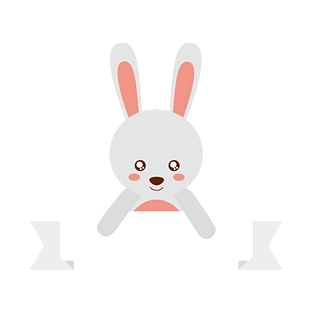 标签装饰可爱兔子