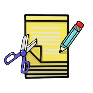 校园文具系列本子手绘插画