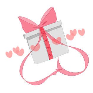 日系小清新粉色卡通可爱礼物盒