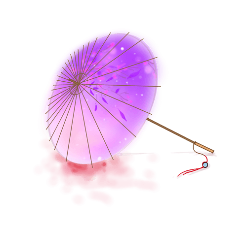古风伞卡通手绘千库原创