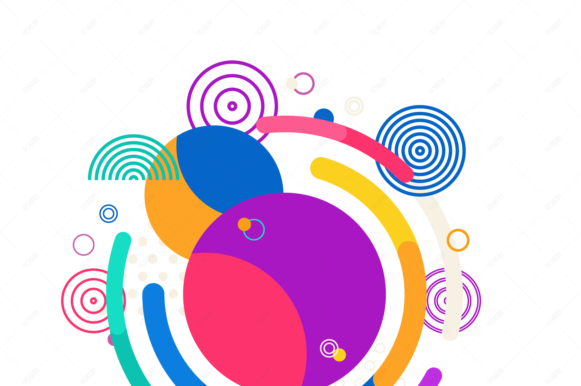 街头嘻哈元素装饰图案【免抠元素png】-90设计网