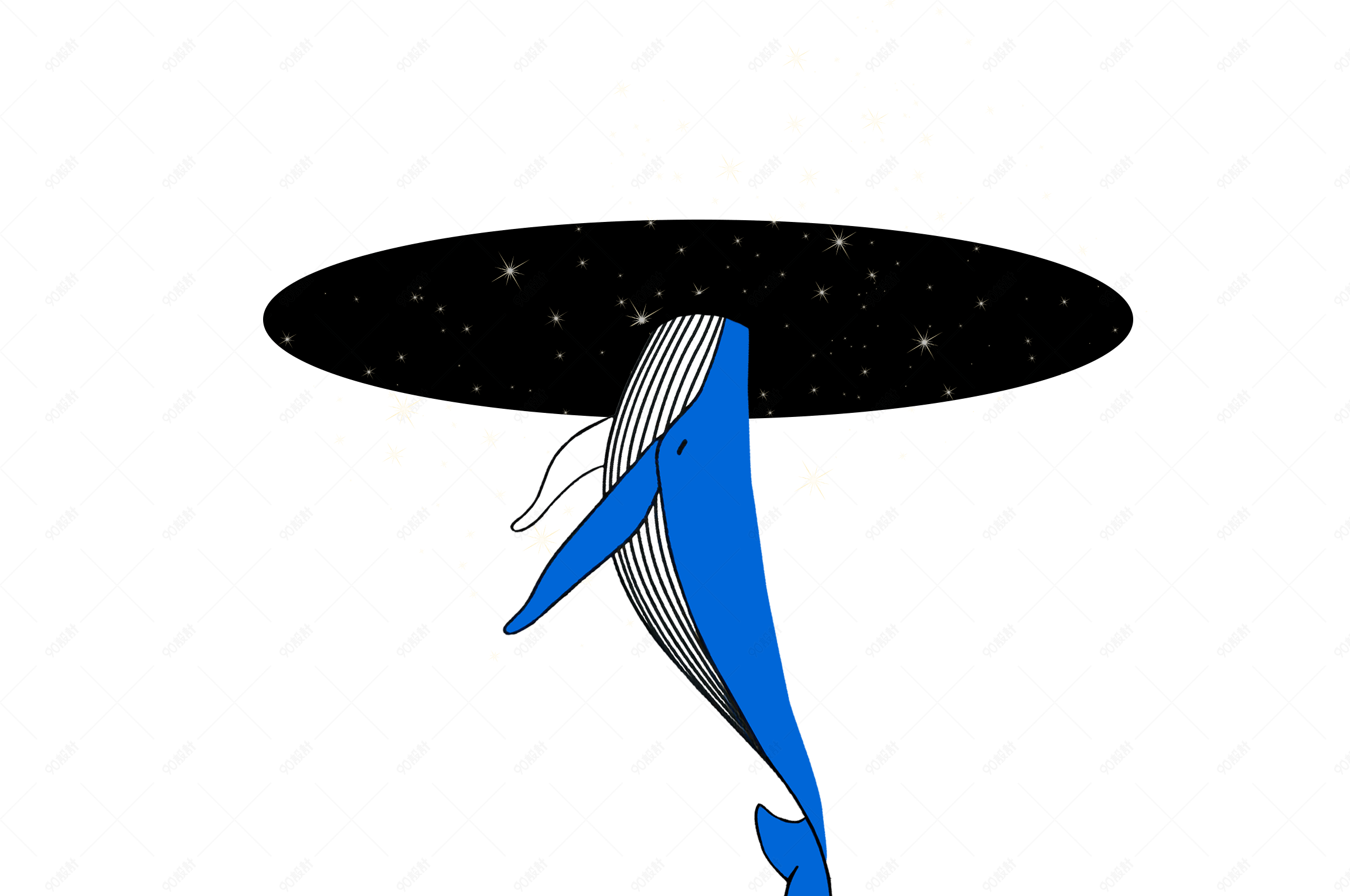 钻进星空的蓝色海豚