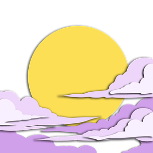中秋节月亮云朵免扣素材