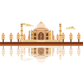 矢量泰姬陵插画设计