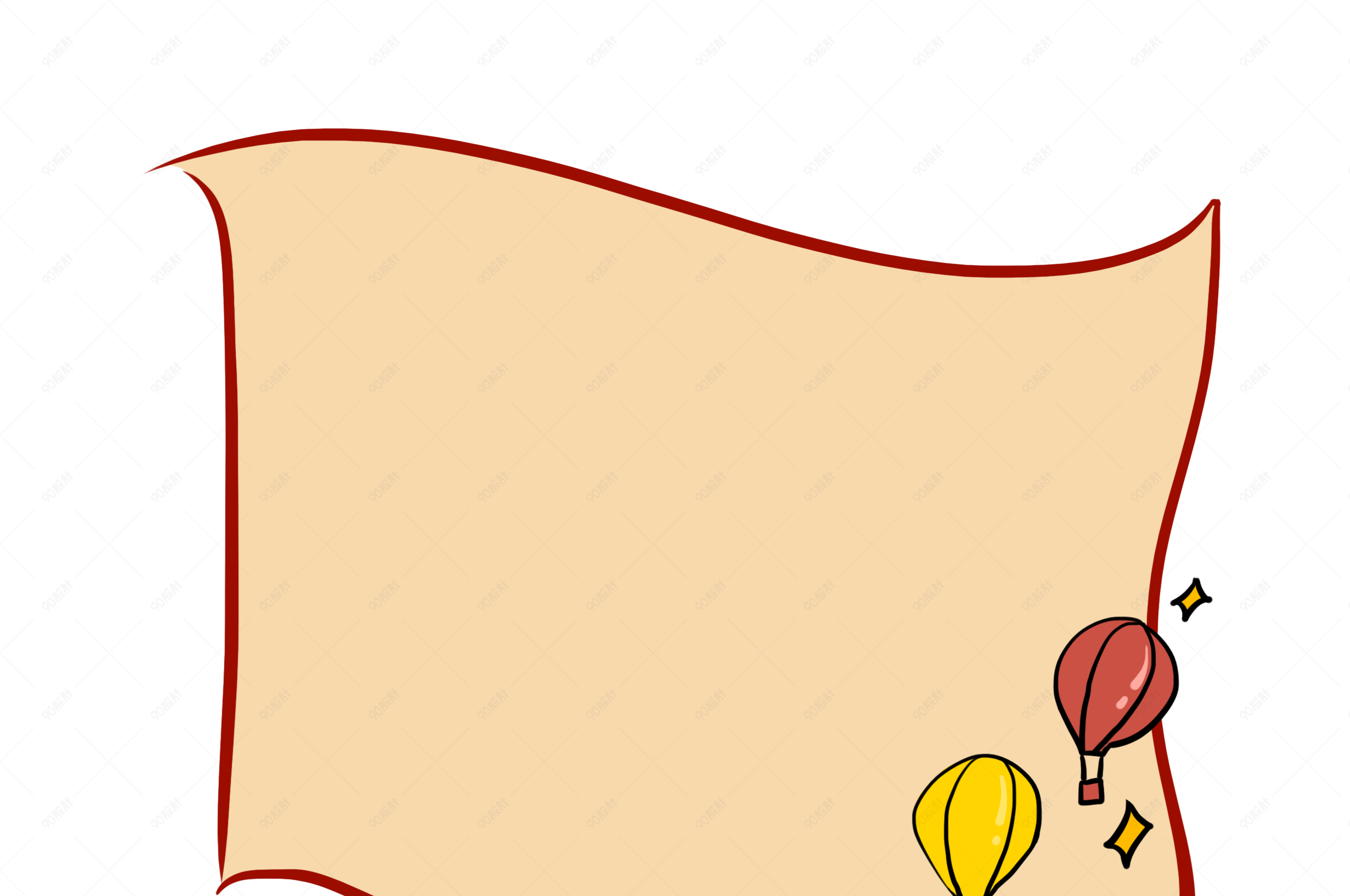 简约氢气球边框插画