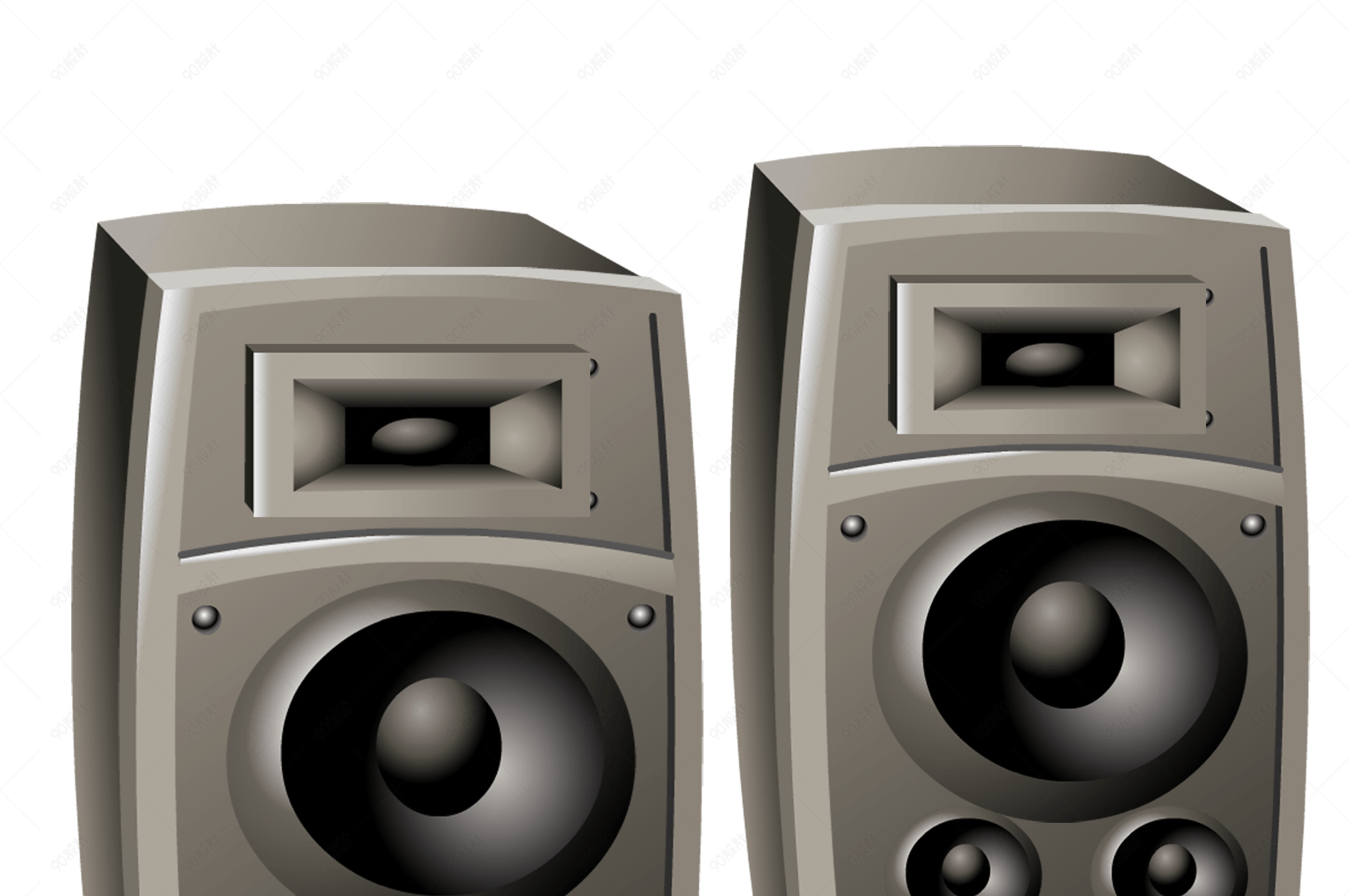 组合音响卡通手绘图