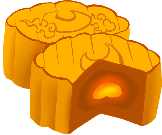 中秋节月饼卡通手绘插画