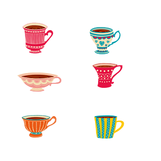 英式下午茶彩瓷杯