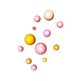 粉色黄色圆形球体