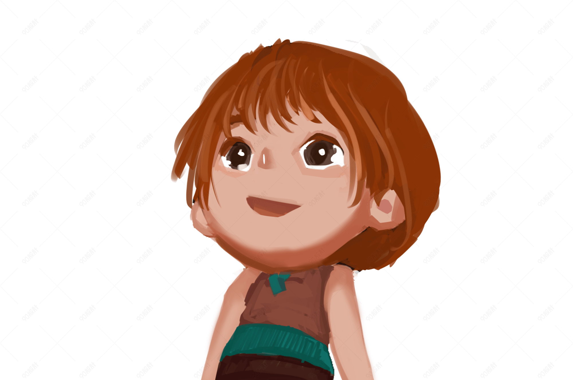 q版手绘男生插画