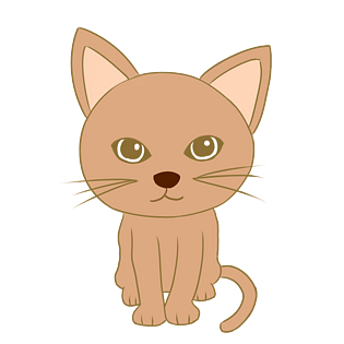 卡通呆萌小猫动物插画