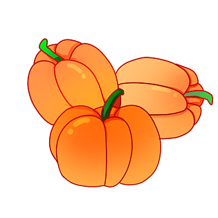 手绘蔬菜南瓜插画