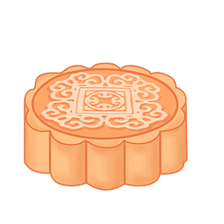 手绘中秋节五仁月饼插画