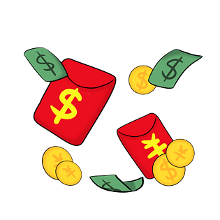 钱币红包图片大全