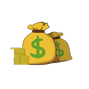 钱袋金币钱币插画