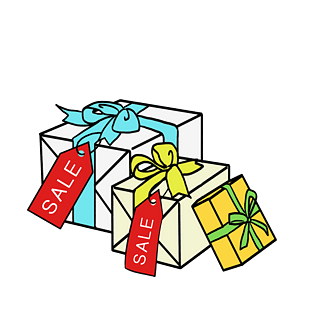 促销礼盒大礼包插画