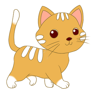 萌宠卡通小猫手绘插画