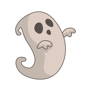 q版可爱万圣节幽灵插画卡通