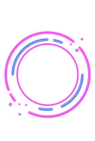 粉色系科技感边框