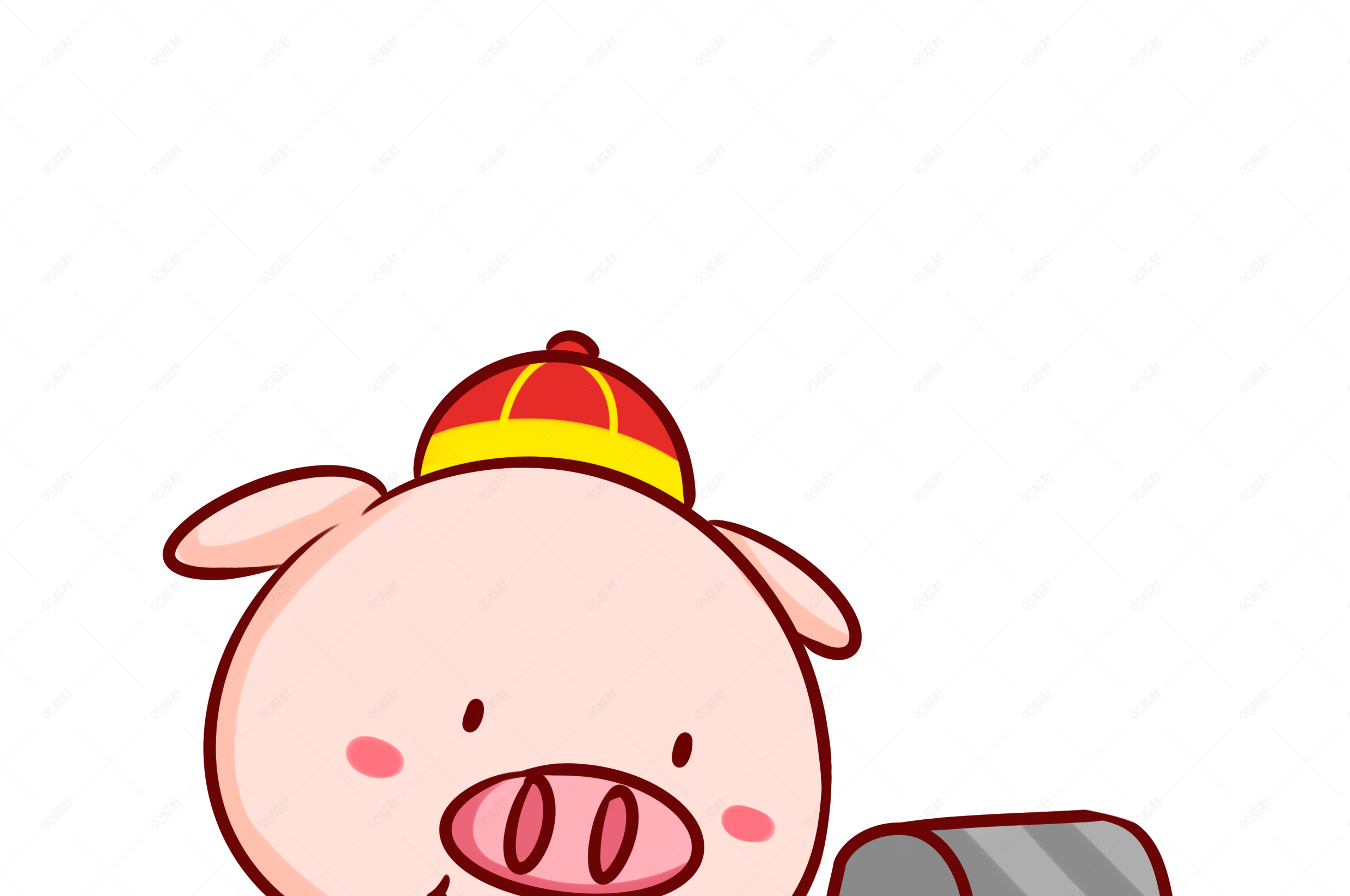 猪年吉祥物表情包常联系插画