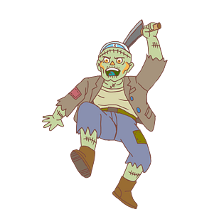 万圣节怪人手绘卡通04