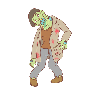 万圣节丧尸手绘卡通03