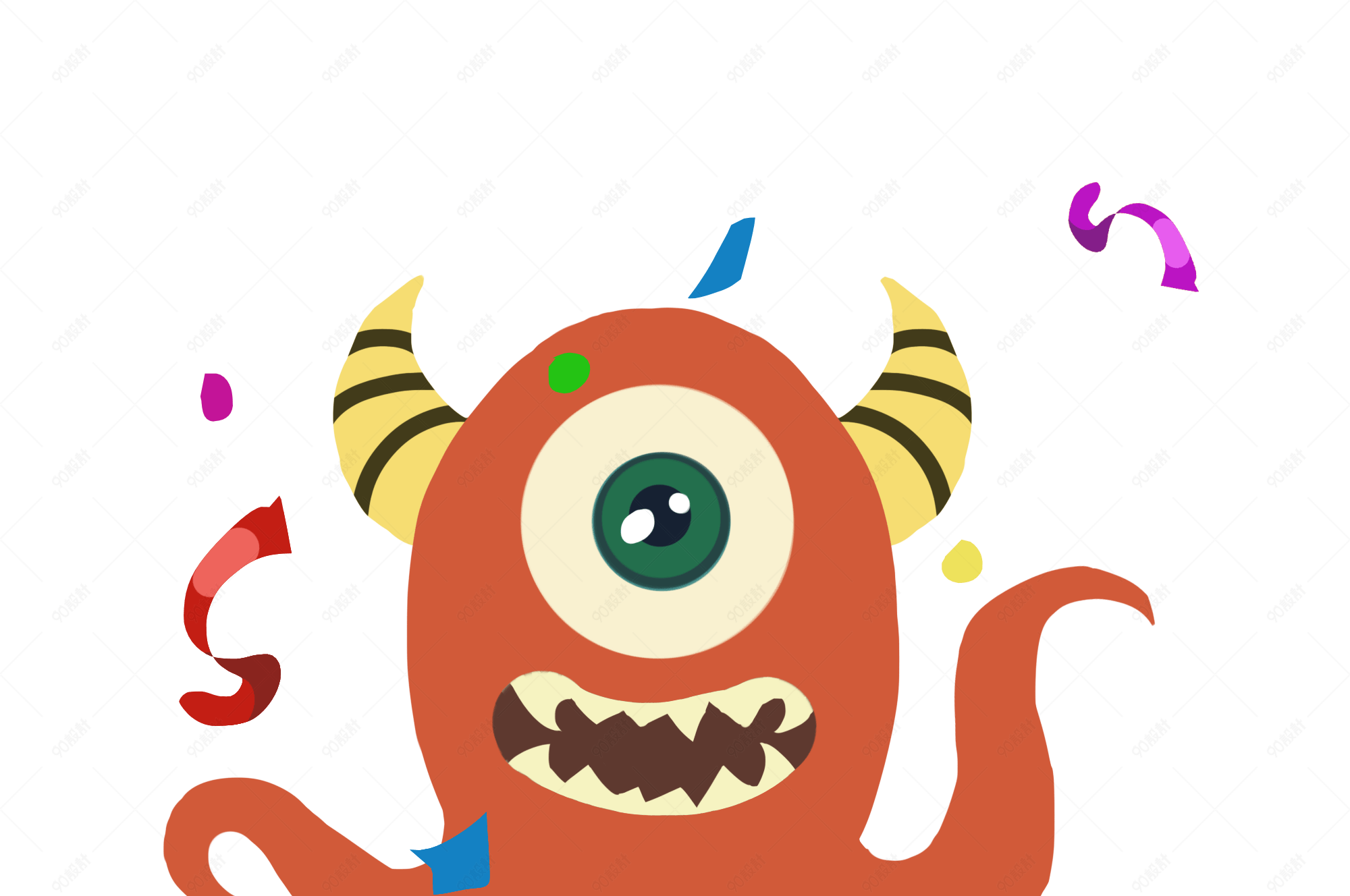 小恶魔怪物手绘插画