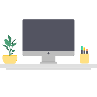 电脑图标显示器台式pngpsd2000*2000橙黄色卡通手绘电影电视机显示器