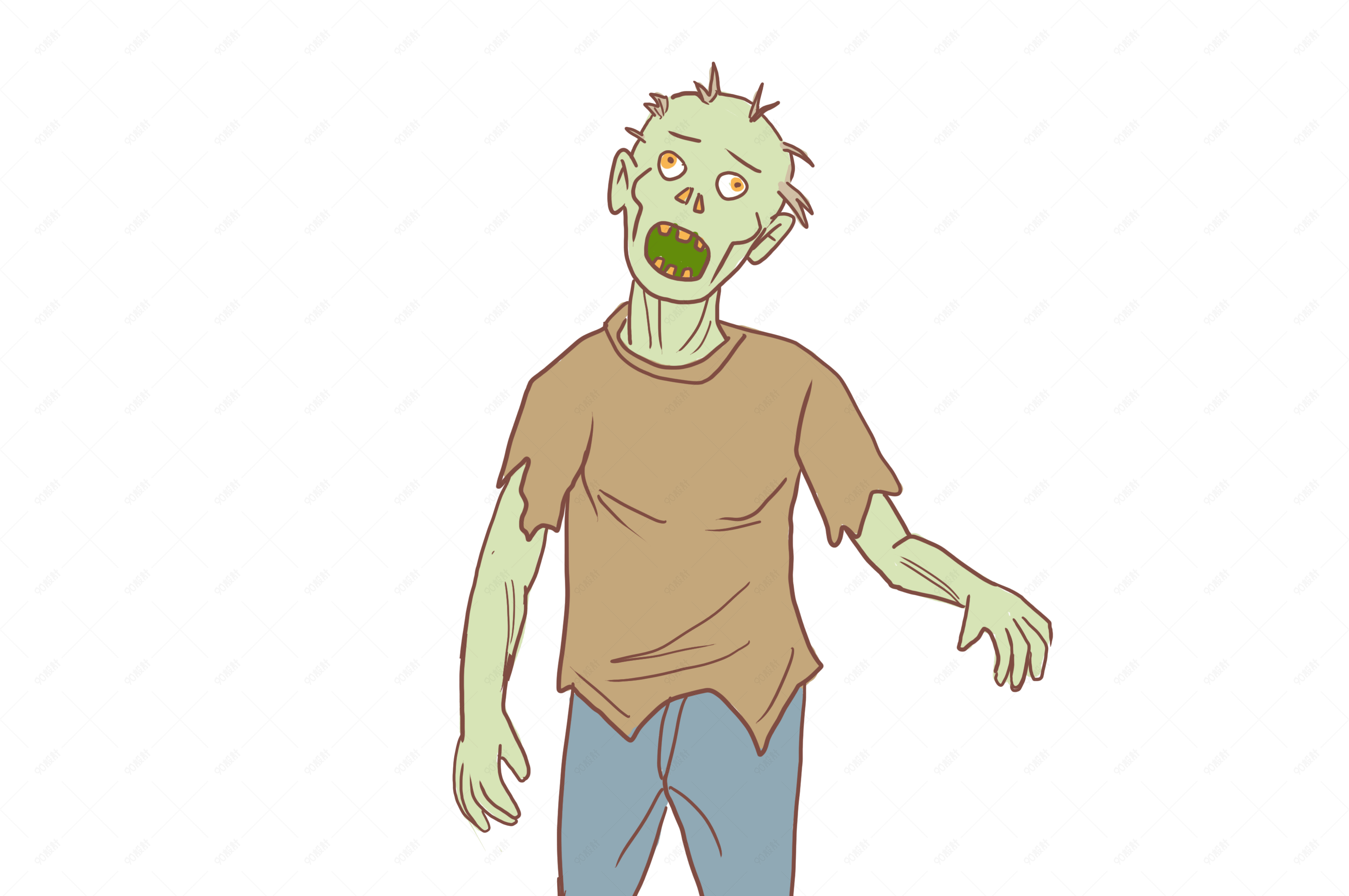 万圣节丧尸手绘卡通13