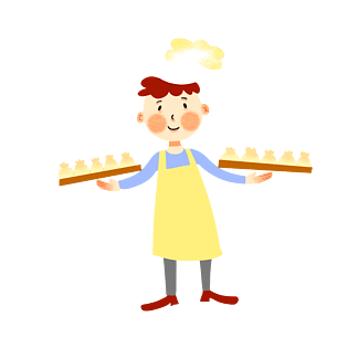 手绘矢量免抠卡通可爱美食餐饮厨师