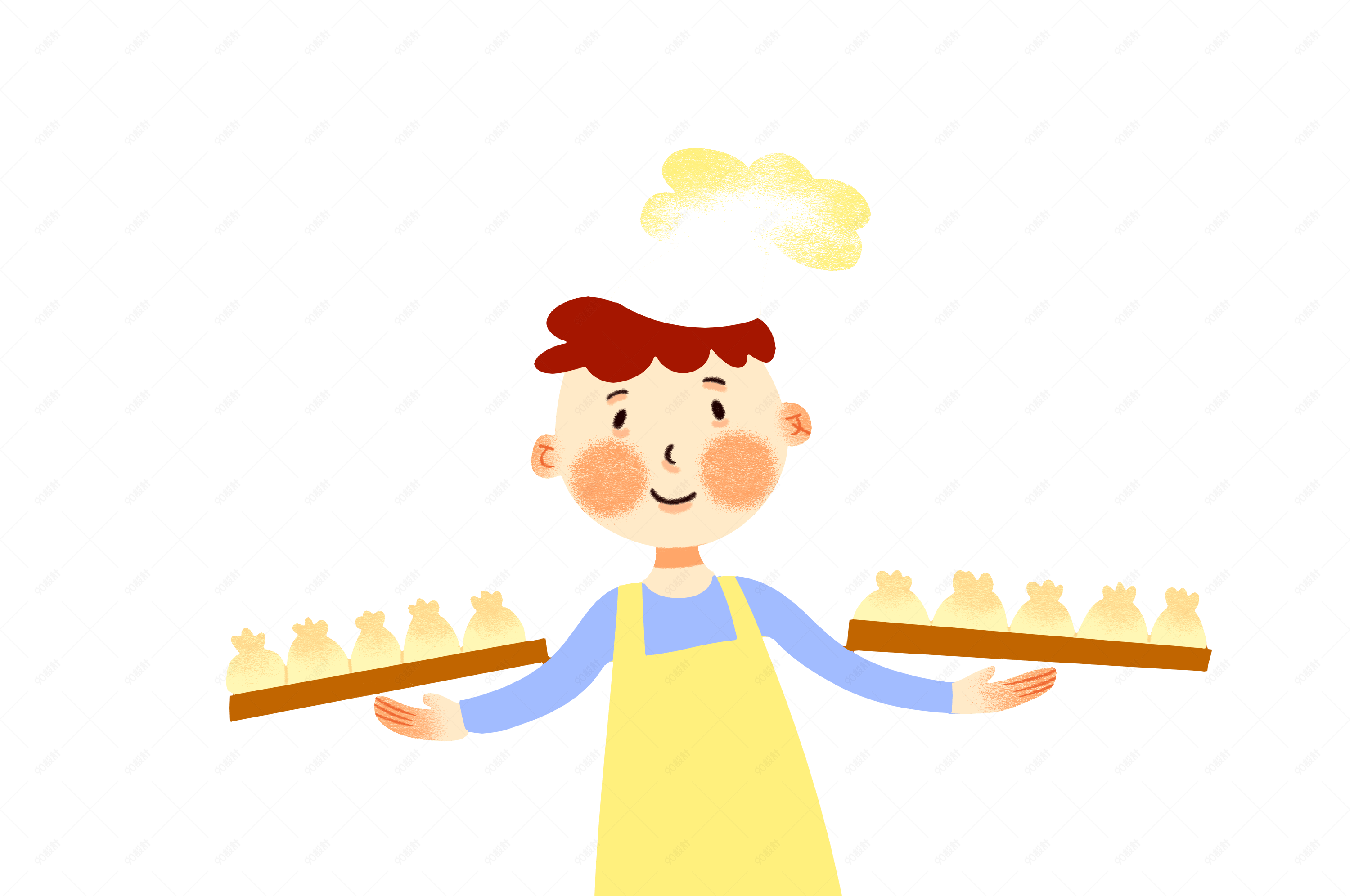 手绘矢量免抠卡通可爱美食餐饮厨师