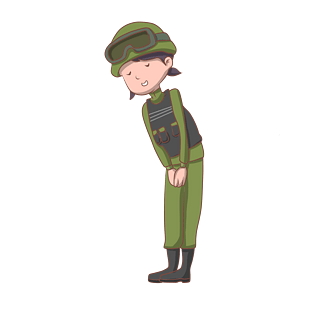 女教官自我介绍插画