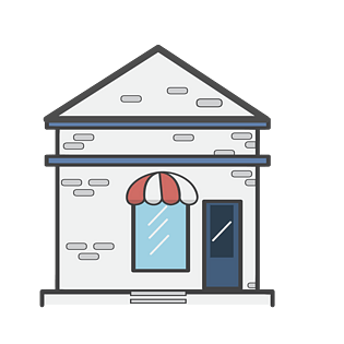 白色房子矢量插画png免抠插画