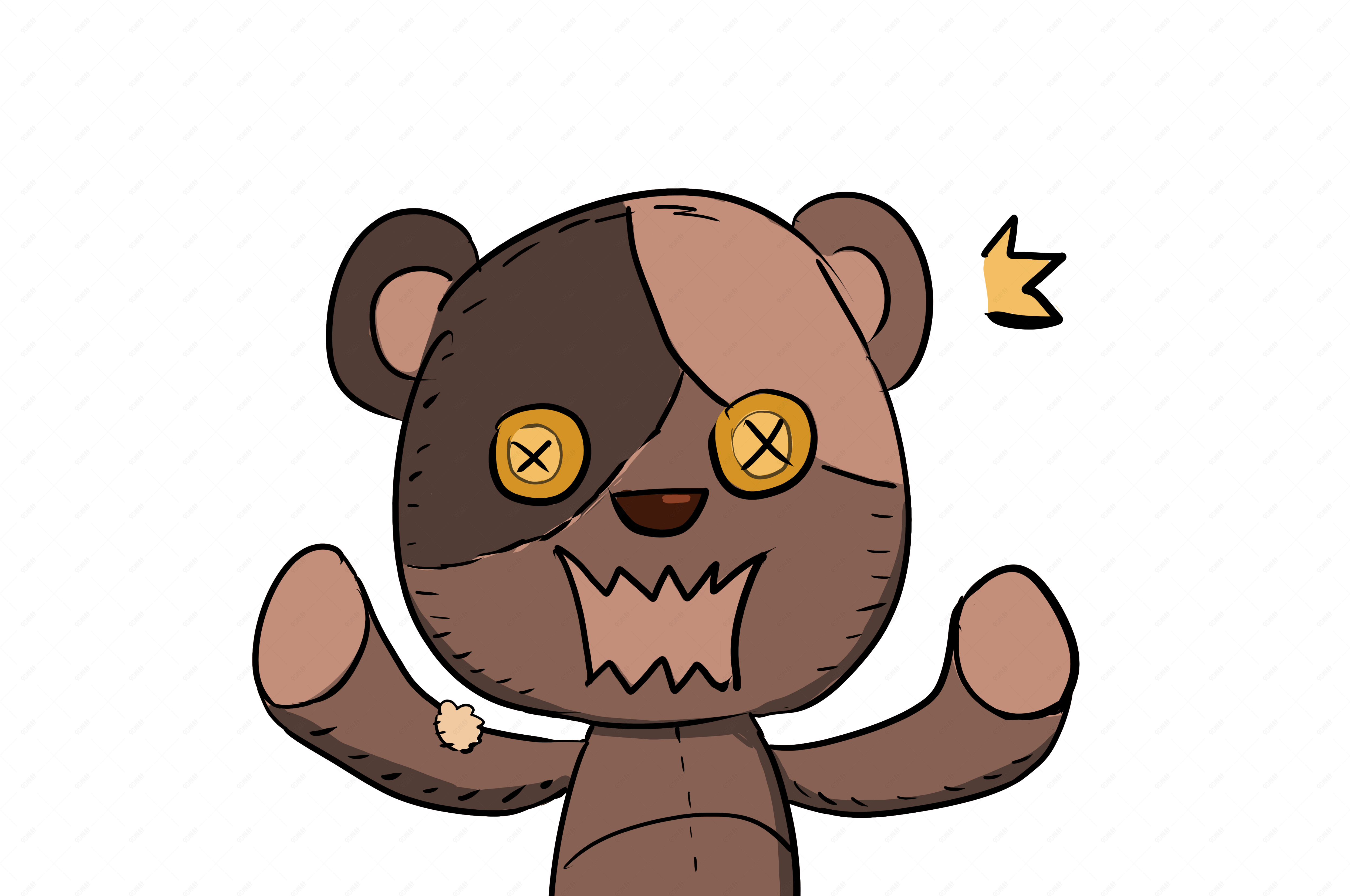 中元节表情包僵尸熊惊讶