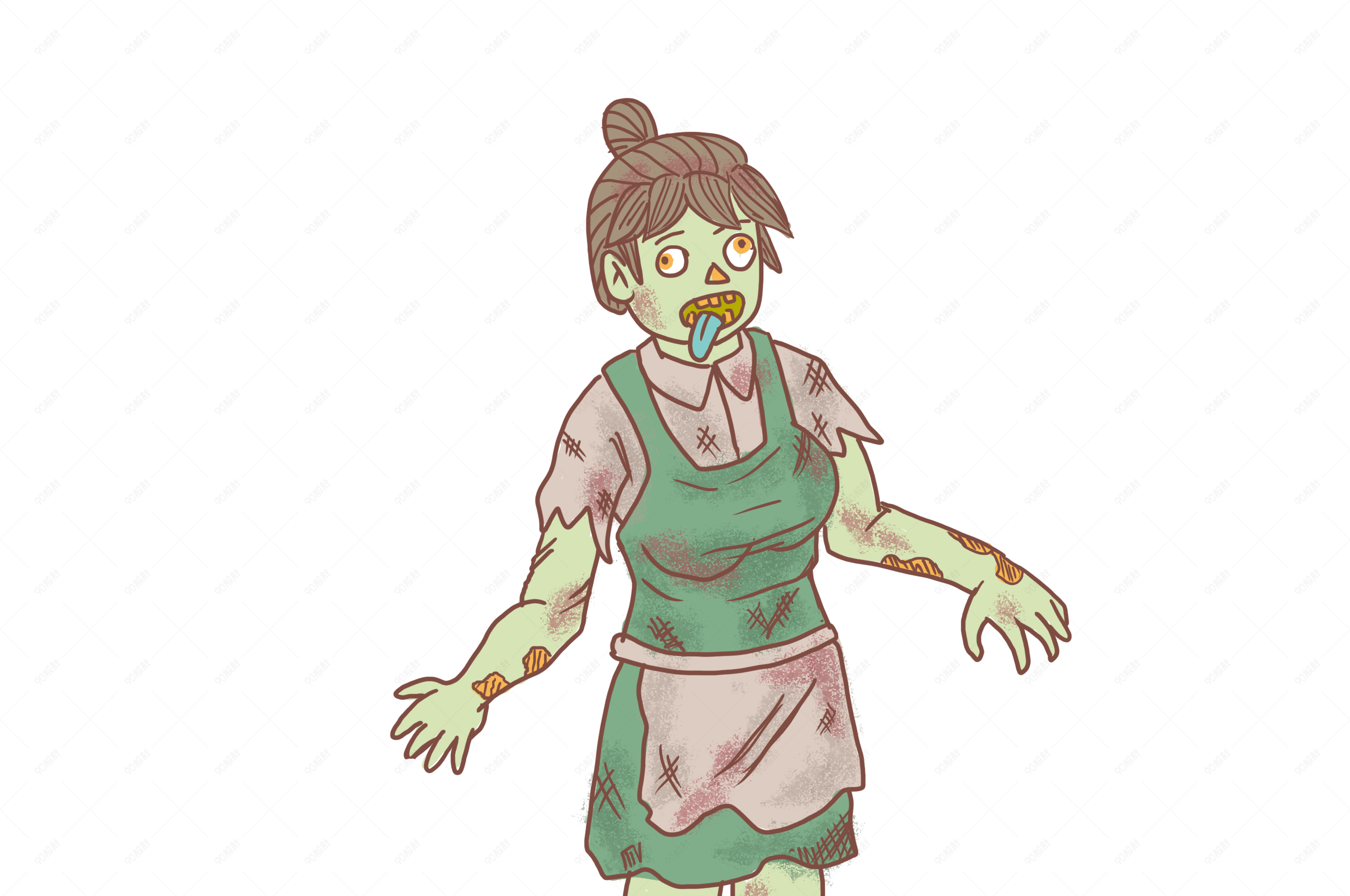 万圣节丧尸手绘卡通15